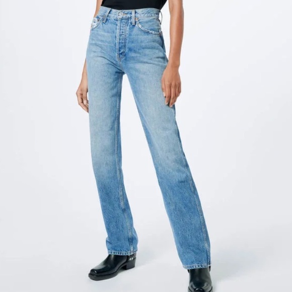 NWT RE/DONE 90’s high rise loose jeans in rio fade size 27 - Picture 2 of 16